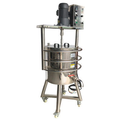 SUS304 লিপস্টিক উত্পাদন লাইন 100L মিশ্রণ stirring গলন কম্পার্টমেন্টাল গরম মেশিন